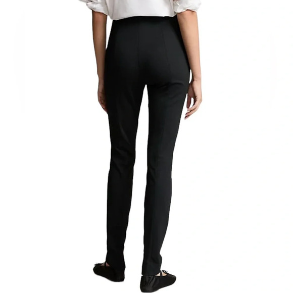 Ralph Lauren Polo Women's Black Side Slit Stretch Slim Skinny Pants Size XS - Picture 3 of 10